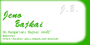 jeno bajkai business card